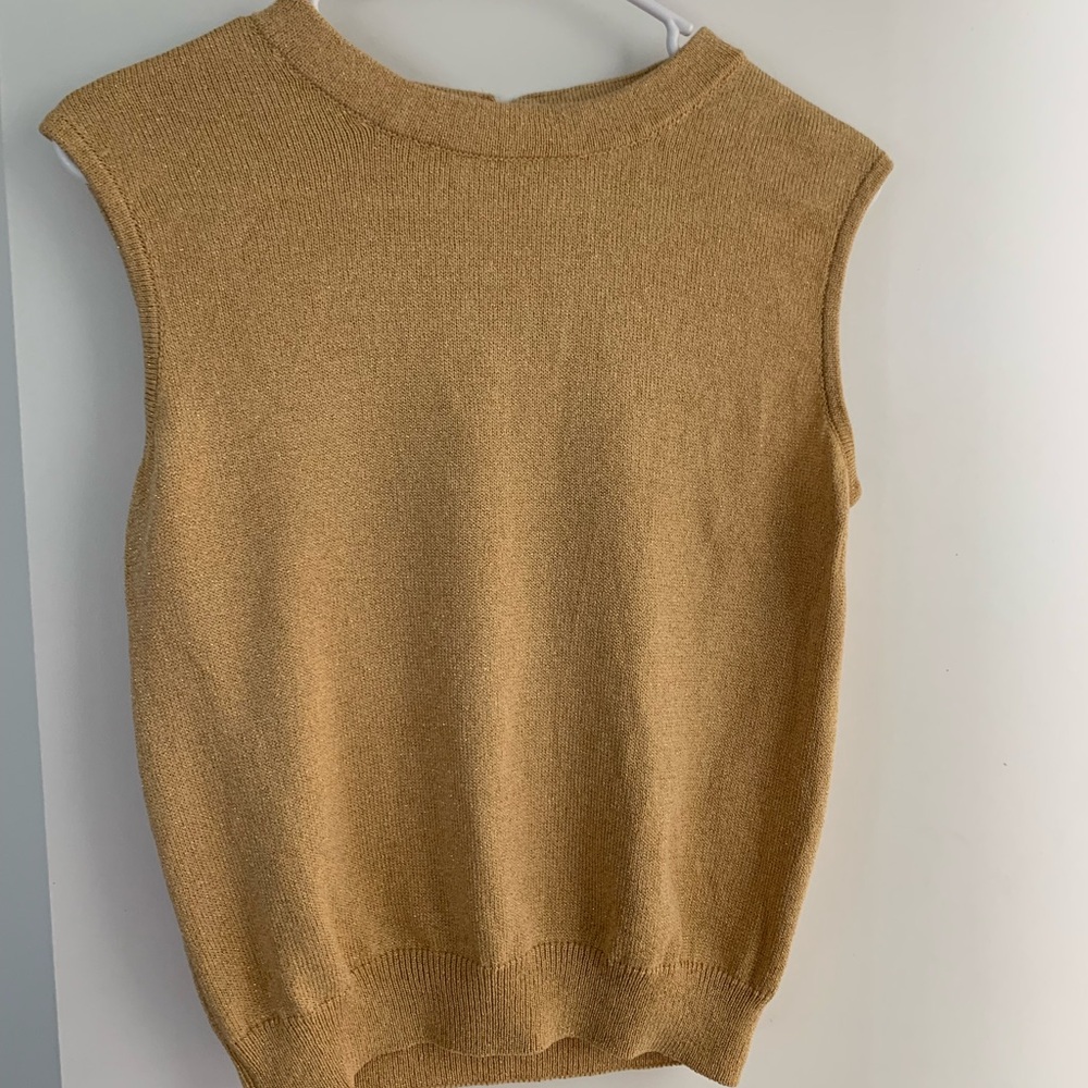 St. John Sleeveless Tan Top